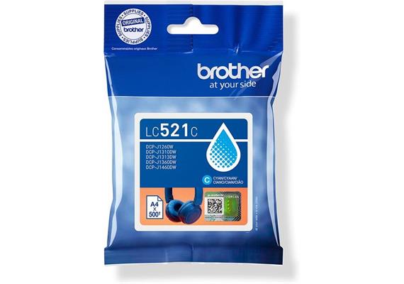 Brother Tinte LC-521C Cyan