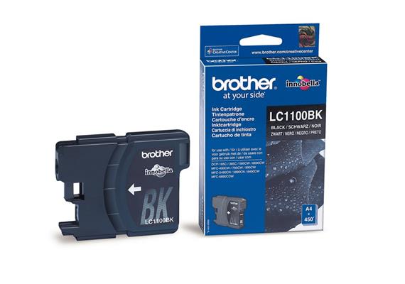 Brother Tinte LC1100BK - schwarz, 450 Seiten