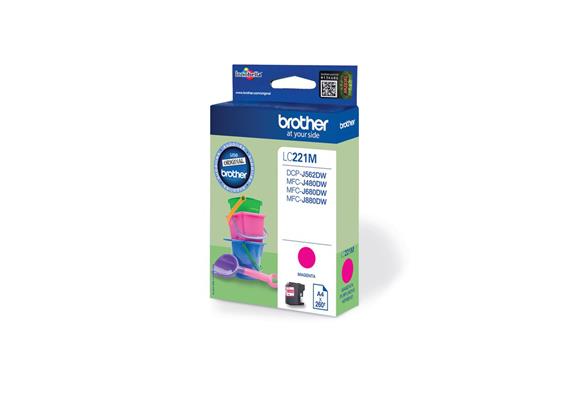 Brother Tinte LC221M - magenta, 260 Seiten