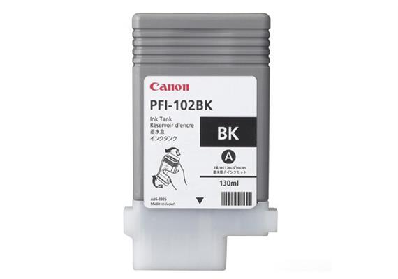 Canon Ink Cartridge PFI-102BK black, 130ml iPF500/600/605/610/700/710/720