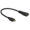 Delock Adapterkabel Mini-HDMI - HDMI Schwarz