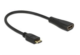 Delock Adapterkabel Mini-HDMI - HDMI Schwarz