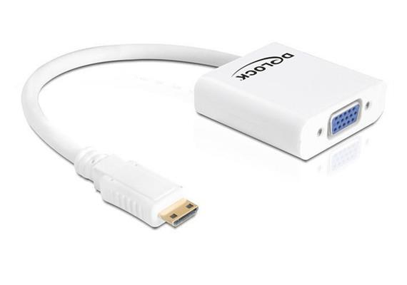 DeLock Mini-HDMI - VGA Konverter, weiss