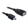 DeLock USB 2.0 Kabel 0.5m A-Buchse auf MiniB-Stecker, schwarz