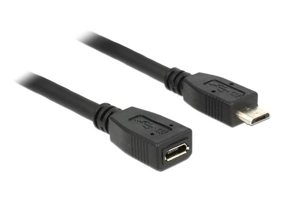 Delock USB 2.0-Verlängerungskabel Micro-USB B - Micro-USB B 1 m