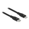 Delock USB-Kabel USB C - Lightning 1 m, Schwarz