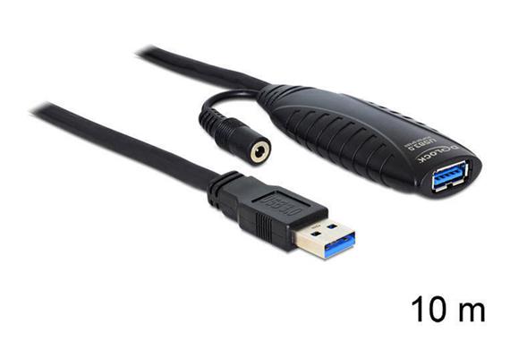 Delock USB3.0-Verlängerungskabel 10m A-A, M/F, aktive Verstärkung, ohne Netzteil