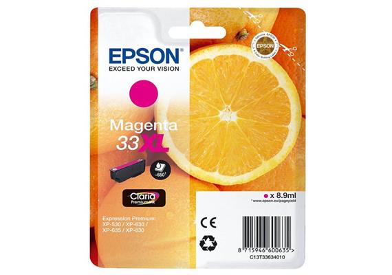 Epson Tinte 33XL - magenta (T33634012) 650 Seiten