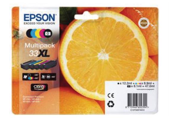 Epson Tinte 33XL - Multipack (T335740) CMYBK/PHBK