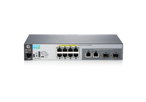 HP 2530-8G-PoE+: 8Port 1Gbps PoE+ L2-Switch, 2x1Gbps/2xSFP, 30W (Total 67W PoE),Lüfterlos,