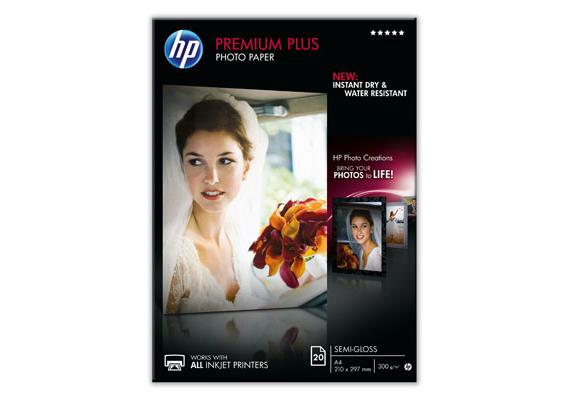 HP Fotopapier Premium Plus CR673A | A4 | 300g | matt | 20 Blatt | Wasserresistent | Tinte