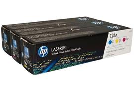 HP Toner 126A - CMY (CF341A) Tri-Pack, je 1'000 Seiten