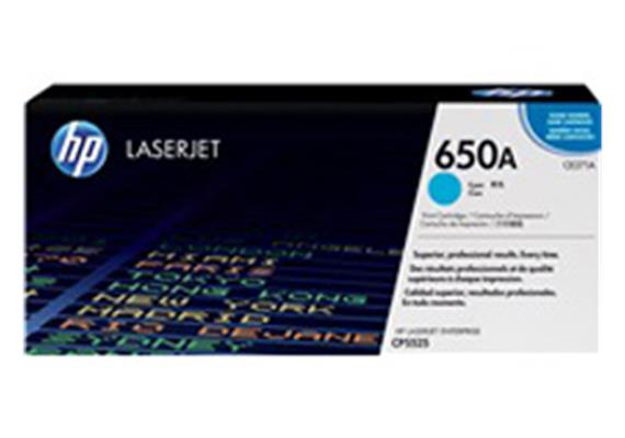 HP Toner, 650A, cyan 15000 pages LaserJet Color CP5525, M750