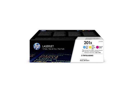 HP Toner Tri-Pack 201X CMY CF253XM CLJ Pro M252/MFP277 2300 S.