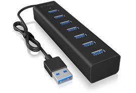 ICY BOX USB-Hub, 7 x USB 3 (5 Gbps), inkl. Netzteil