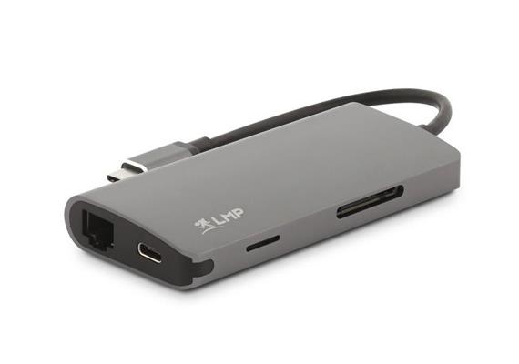 LMP USB3.1 Typ-C - HDMI&USB3.0&LAN&MicroSD - Space Grau