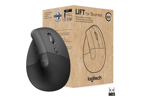 Logitech Ergonomische Maus Lift for Business Graphite