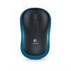 Logitech M185 wireless Mouse, blau, USB, 2.4GHz,verstaubarer Nano Empfänger