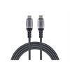 onit USB 3.1-Kabel 100 W, USB-C - USB-C, 2 m, Schwarz/Grau
