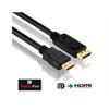 PureInstall Adapterkabel, DisplayPort - HDMI. Stecker/Stecker, 2m, schwarz