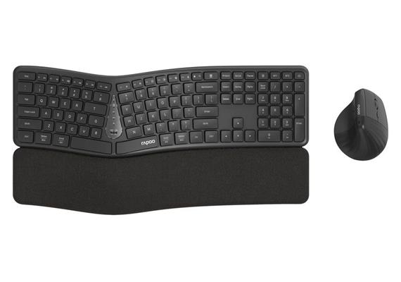 Rapoo Tastatur-Maus-Set 8810M Ergonomischer Deskset
