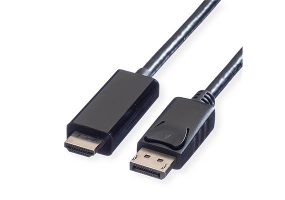 VALUE DisplayPort 3,0m Kabel, DP ST - UHDTV ST, schwarz