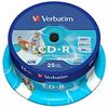 Verbatim CD-R 700MB/80Min, 52x Brenngeschwindigkeit, 25er Spindel, mit Logo